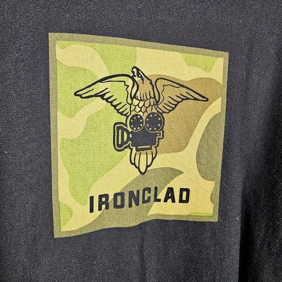 Champion Reverse Weave Ironclad Sweatshirt Size L Built For More Black Pullover - Picture 3 of 8